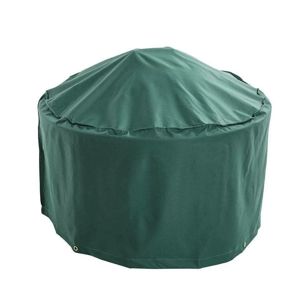 Plow And Hearth Large Fire Pit Cover Green All Weather Fabric 32x18 New - Picture 2 of 4